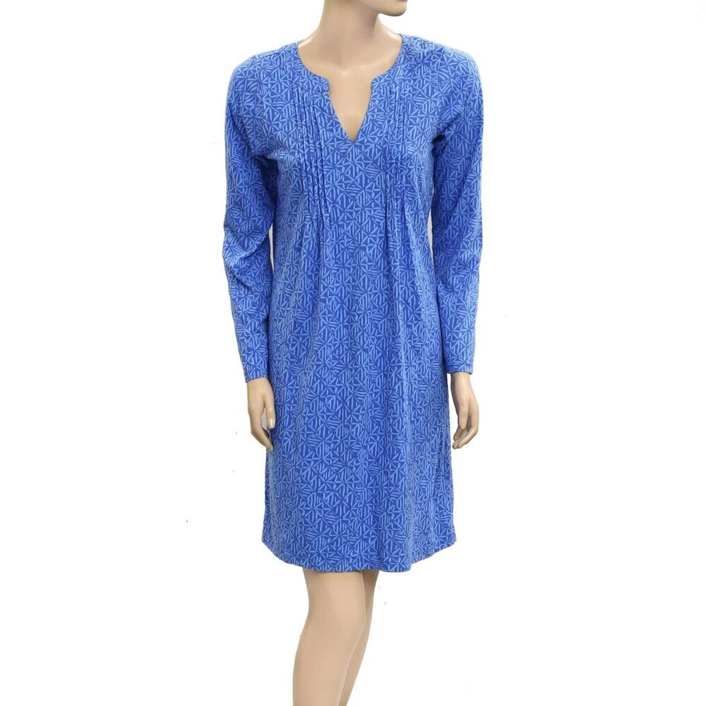 Lilly Pulitzer Eye-catching Printed Mini Dress Pintuck Long Sleeves L 287042